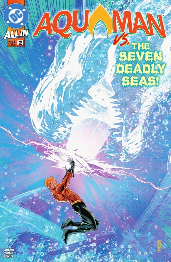 Aquaman attacks Water Kaiju
