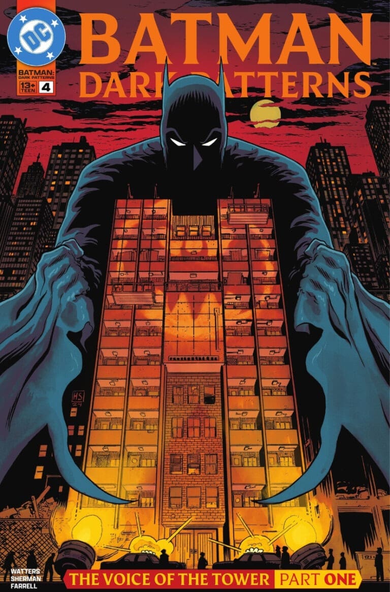 Batman Dark Pattern Cover 4. Batman and Scarface Building