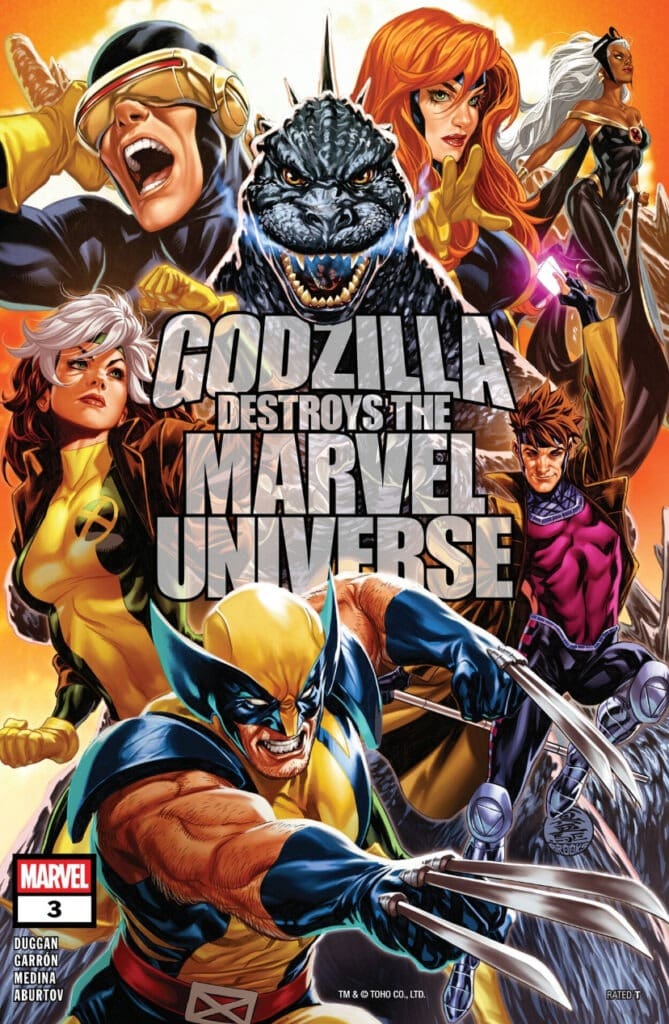 The X-Men Enter the Fight in ‘Godzilla Destroys The Marvel Universe’ #3