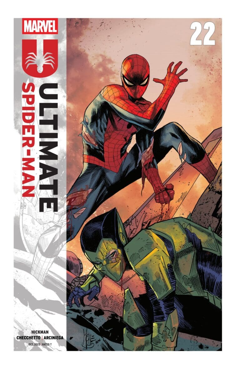 Cover of Spider-Man #22 featuring the hero in action with a villain