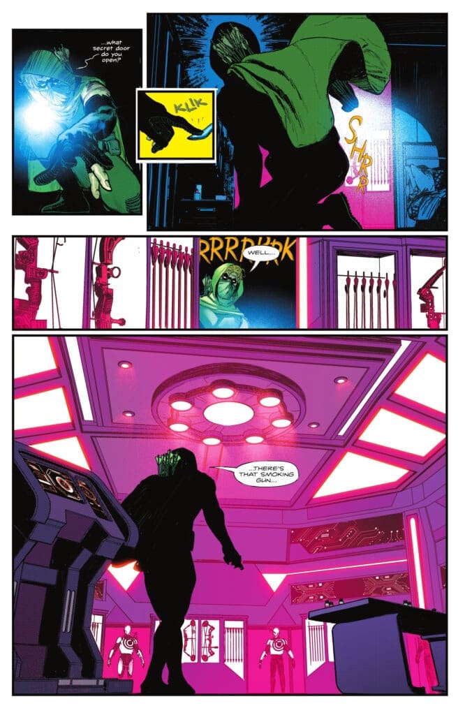 Hooded figure finds secret armory in Immortal Legend Batman #3