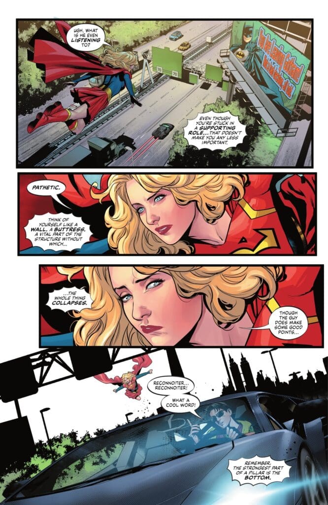 World’s Finest #44 road trip shows Supergirl flying as Robin drives