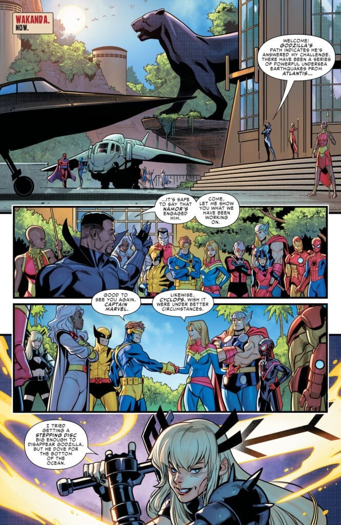 Marvel heroes gather in Wakanda to plan against Godzilla