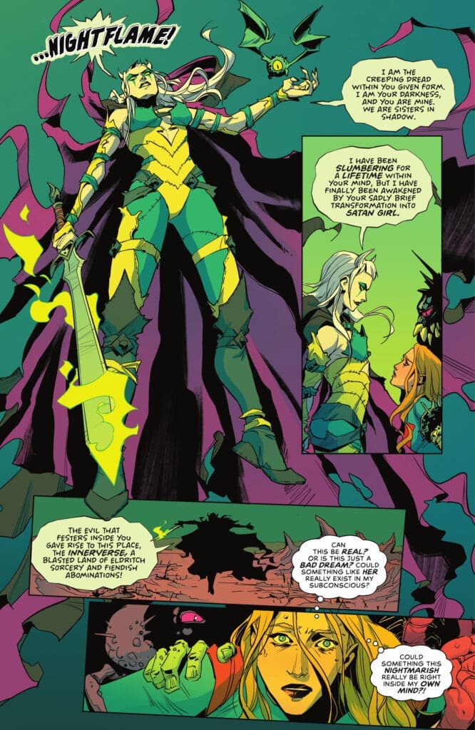 Nightflame rises in a fiery reveal during Review: Supergirl #6