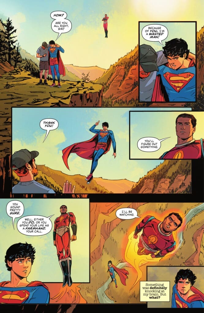 Action Comics #1091 shows Superman caught between duty and doubt