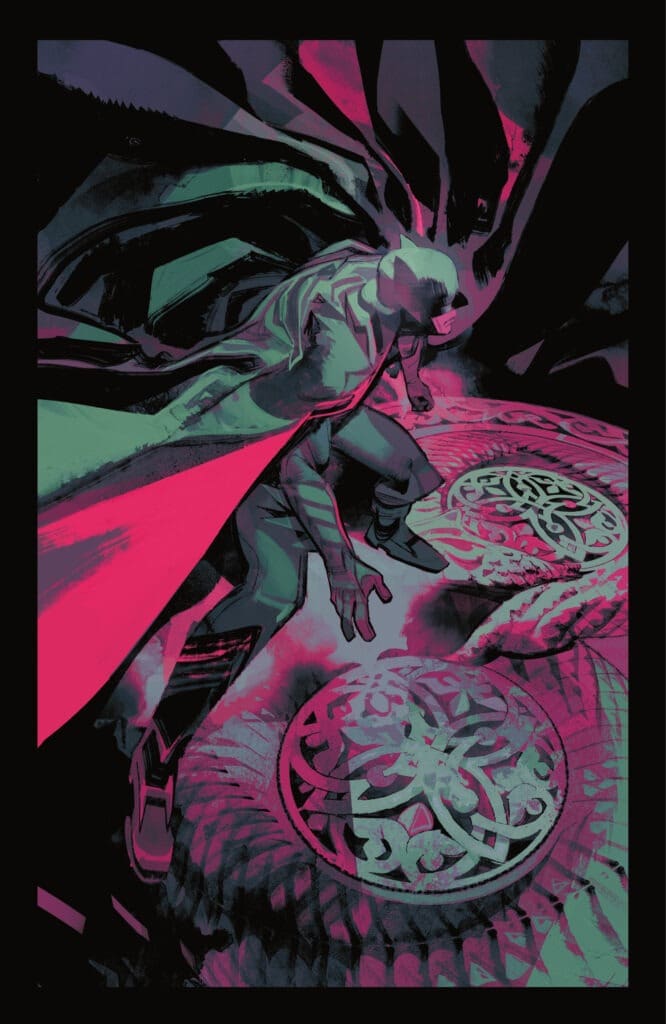 Batman investigates the Ouroboros symbol