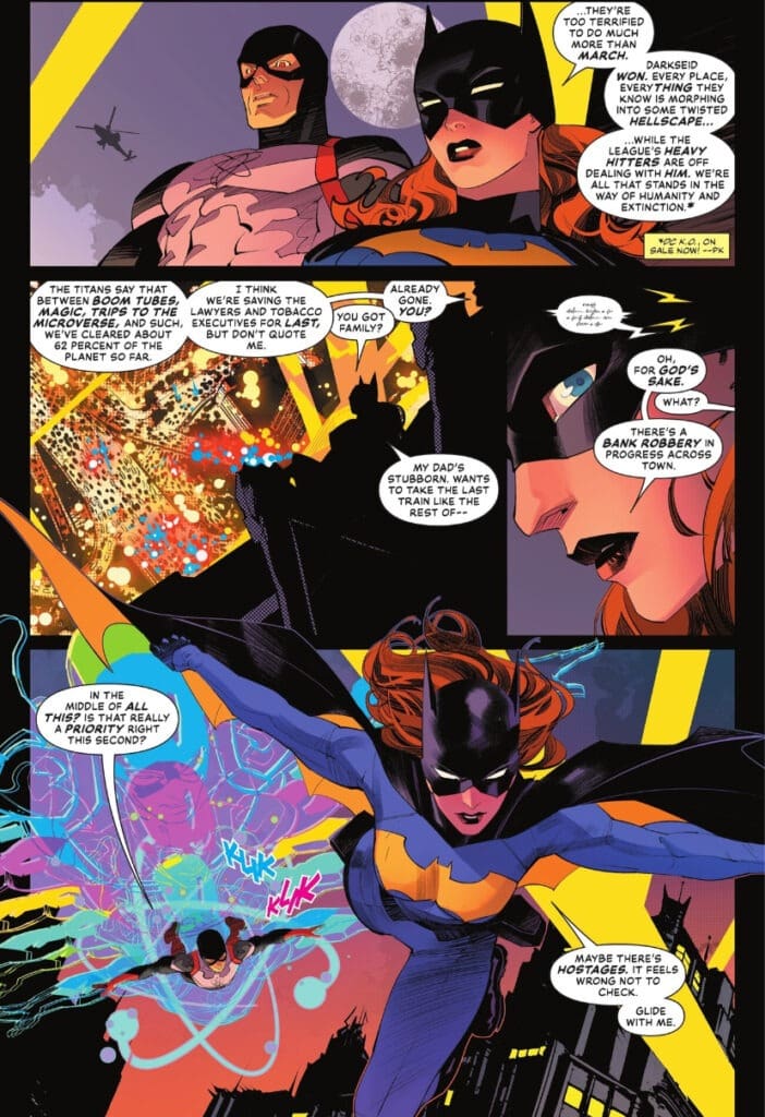 Justice League Unlimited #12 review shows Batgirl and Red Hood gliding into action