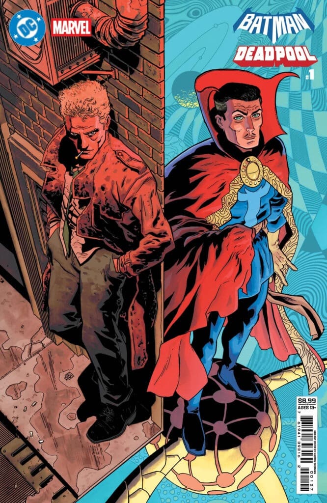 Constantine and Strange standing back to back