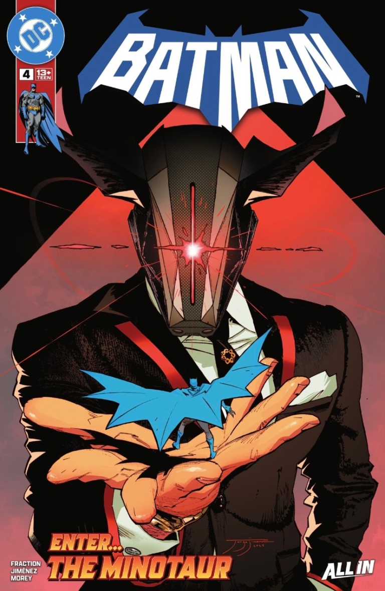 New Batman villain, The Minotaur on cover