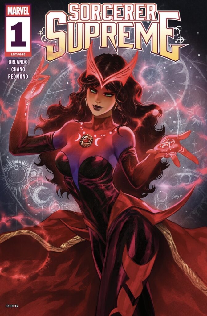 Scarlet Witch as sorcerer supreme with lots of magic