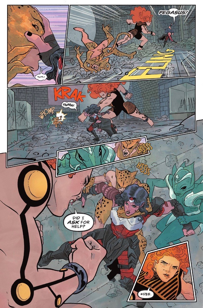 wonder woman fights cheetah and giganta