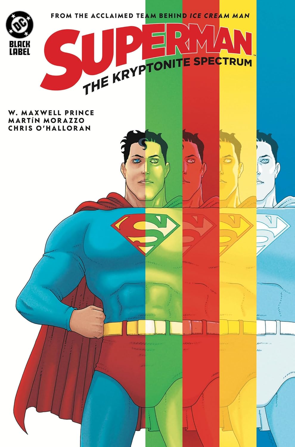superman on a multicolored cover