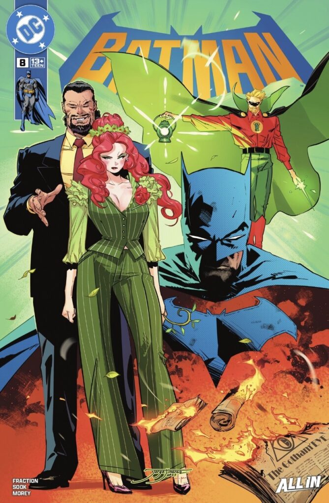 Vandal Savage, Poison Ivy, batman and Green Lantern Alan Scott on a cover
