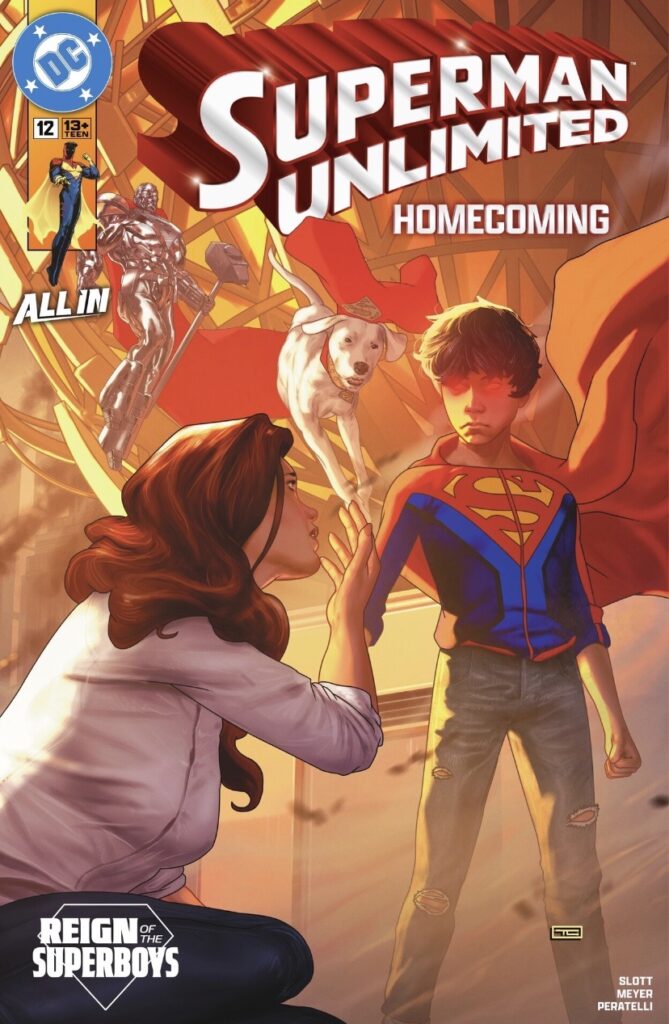 Superboy, Lois and Krypto on a cover