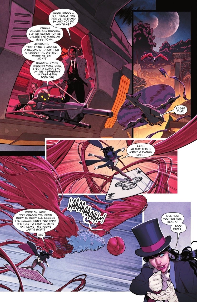 zatanna fighting evil spirit