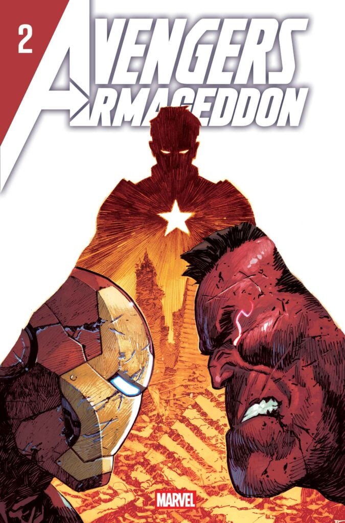 red hulk, iron man and mystery hero on cover